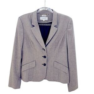Calvin Klein Women’s Stretch Taupe Blazer – Size 8